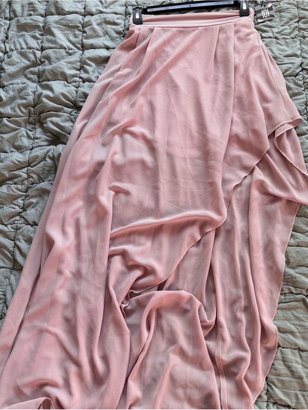 Soft Pink Flowing Maxi Skirt — Women's Wrap-Style